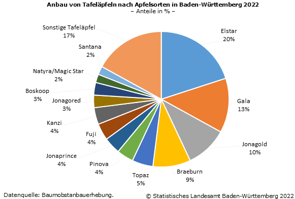 Elstar bleibt beliebteste Apfelsorte :: BW agrar online -  landwirtschaftliche Informationen für Baden-Württemberg 