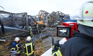 Grobrand am Landwirtschaftlichen Zentrum in Baden-Wrttemberg in Aulendorf