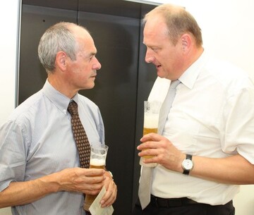 Minister Rudolf Kberle und Prsident Joachim Rukwied im vertieften Gesprch.