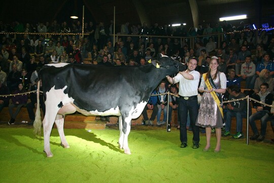Bei den Holsteinjungkhen entschied eine groe, lange und mit bestem Euter ausgestattete Fever-Tochter aus dem Zuchtbetrieb von Kerstin und Markus Mock in Markdorf das Rennen um den Siegertitel.
