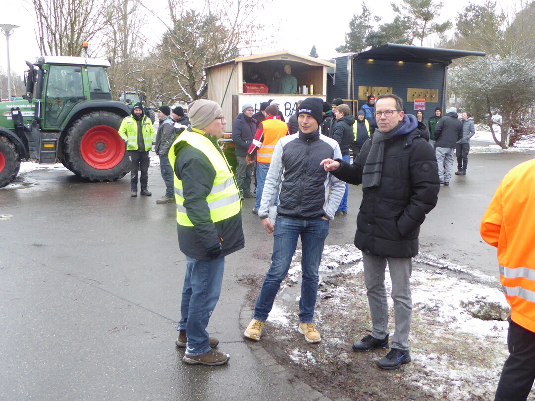 Vom 8. bis 15. Januar 2024 finden in ganz Baden-Wrttemberg, wie hier in Biberach, und bundesweit Proteste und Demonstrationen von Landwirten statt. Hintergrund sind die geplanten Beihilfe-Krzungen der Bundesregierung.
