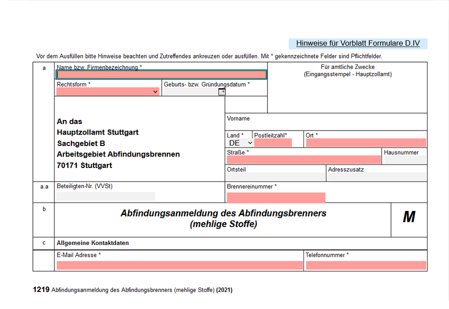Formular Management System Fms Der Bundesfinanzverwaltung Neue Formulare :: BWagrar - - BWagrar
