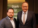 Minister Alexander Bonde (links) und Präsident Joachim Rukwied kurz vor Auftakt der Mitgliederversammlung des LBV.