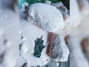 Bei Düngepartien, die durch Feuchtigkeitsaufnahme harte Brocken gebildet haben, ist in der Regel kein gleichmäßiges Streubild mehr zu verwirklichen.