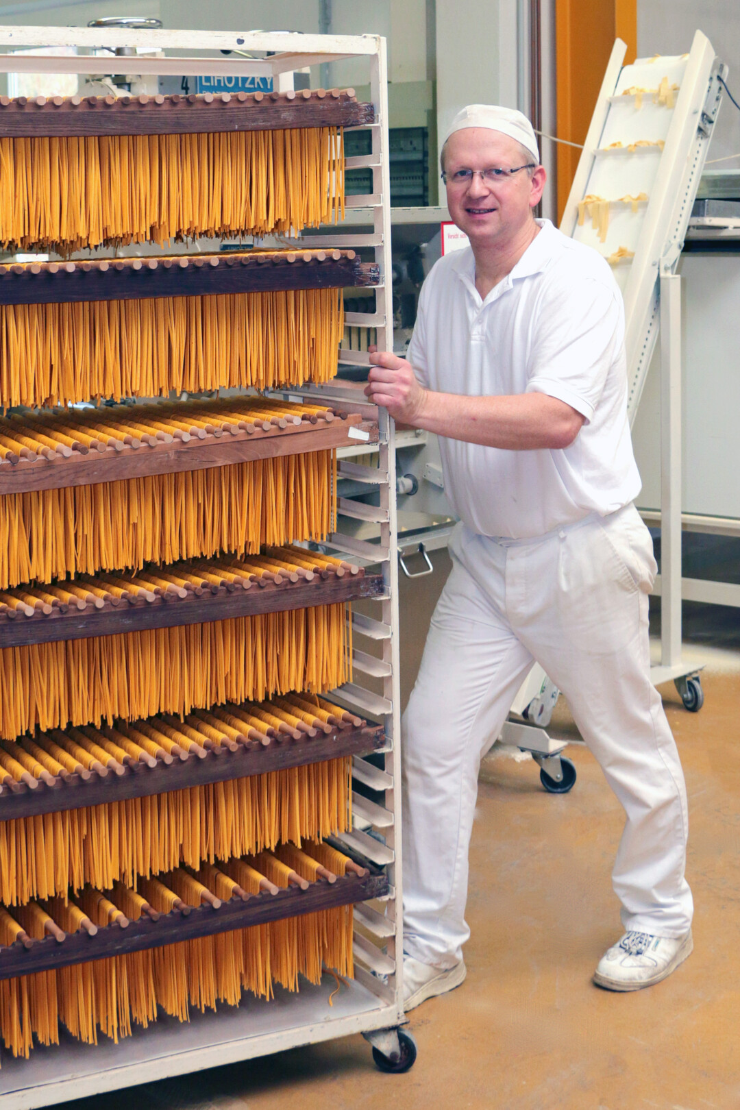 Werner Burk von Burk"s Nudeln hat viele Jahre Erfahrung in der Entwicklung von Nudelspezialit�ten