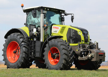 Claas Axion 870 mit Reifendruckregelanlage. Diese gibt es als Nachrstlsung.