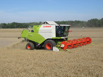 Rund 47 Prozent der von der DLG befragten Mitglieder sind mit einem Claas-Drescher unterwegs.