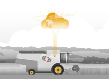 Der Breitkeilriemen mit integriertem Sensor sendet zustandsbezogene Daten in die Continental-Cloud. Ein Algorithmus interpretiert die Daten und zeigt in Echtzeit an, ob ein Riementrieb aktuell berlastet ist und Maschineneinstellungen angepasst werden mssen.