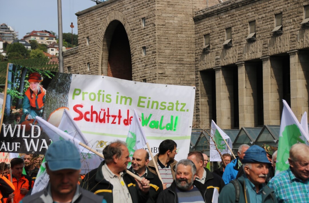 Die Demonstration fhrte am Hauptbahnhof vorbei