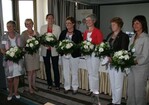 Das neue dlv-Präsidium v. l.: Margret Vosseler, Agnes Witschen, Jutta Quoos, Brigitte Scherb, Hannelore Wörz, Silvia Zöller, Rosa Karcher