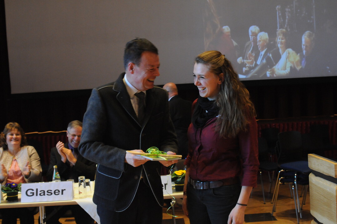 Simone Lederer, Landjugend Wrttemberg-Hohenzollern, und Regierungsprsident Klaus Tappeser