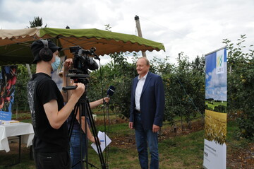 LBV-Prsident Joachim Rukwied im Gesprch mit der Presse