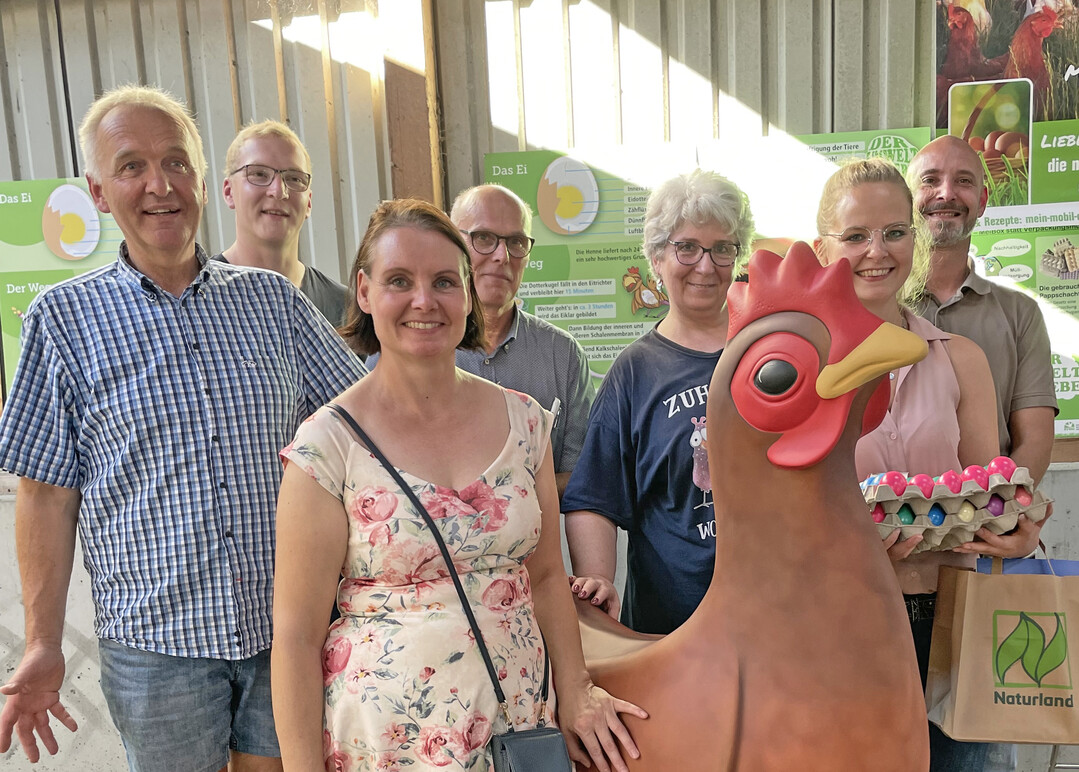 Aussteller, Veranstalter und Presse freuten sich über die gelungene Messe: v. l. Wilhelm Bracht (LWK NRW), Manuel Höttecke, Melanie Radtke (VEU), Josef Stegemann (LWK NRW), Jutta van der Linde (BVMG), Pia Niewind (LWK NRW)und Florian Harms (BVMG).