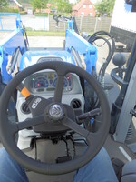 Exklusiv und griffig: Lederlenkrad im New Holland T6.175 Auto Command.