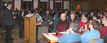Volles Haus in Kilegg: Bei der EG-Versammlung am 5. Mrz im Ochsen, eine von insgesamt elf Versammlungen, blieb kein Stuhl mehr frei. 