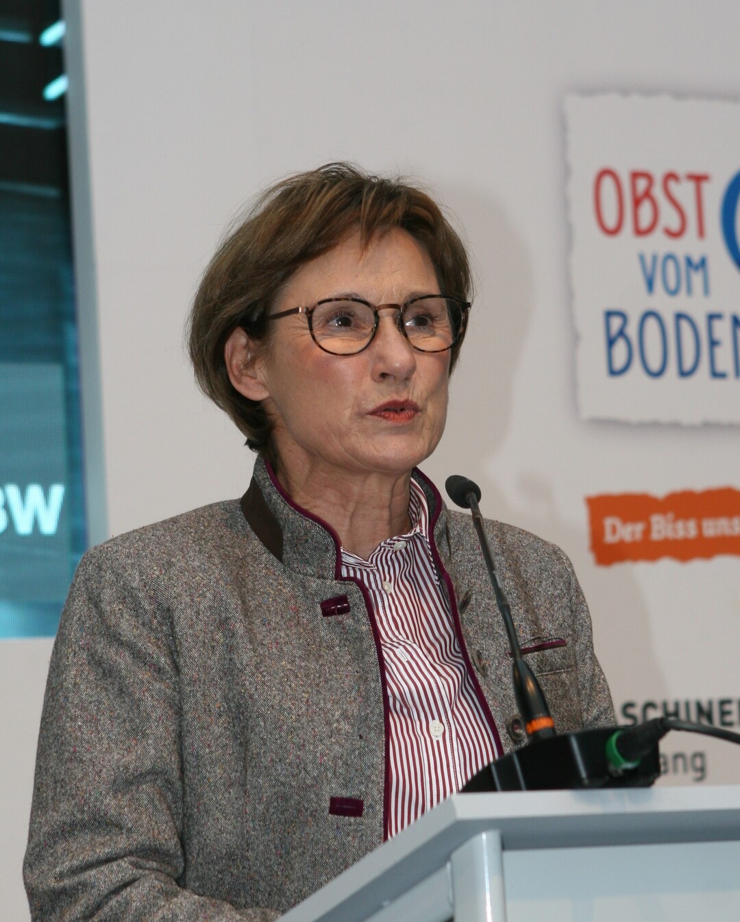 Staatssekretrin Sabine Kurtz appellierte an den Handel, mehr regionales Obst ins Regal zu nehmen.