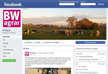 Ab sofort auch auf Facebook: BWagrar