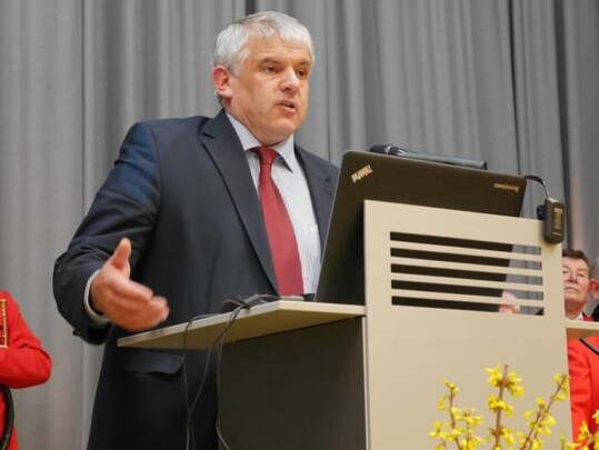 Hermann Frber bei der Erffnung