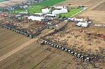Eröffnung des Fendt Feldtages Wadenbrunn mit der berühmten Traktorenparade