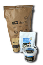 FloraPell Düngepellets gibt es in verschiedenen Packungsgrößen.