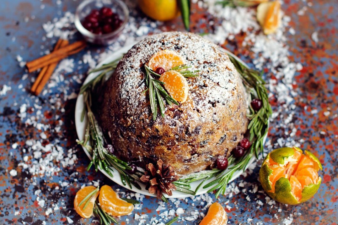Traditioneller englischer Weihnachtspudding