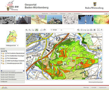 Screenshot-Geodatenbank