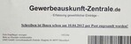 Einem behördlichen Schreiben zum Verwechseln ähnlich: In dem Formular der Gewerbeauskunft-Zentrale wird der Empfänger wiederholt aufgefordert dies auszufüllen bzw. fehlerhafte Angaben zu korrigieren und zurückzuschicken. Tatsächlich geht es um einen Vertragsabschluss.
