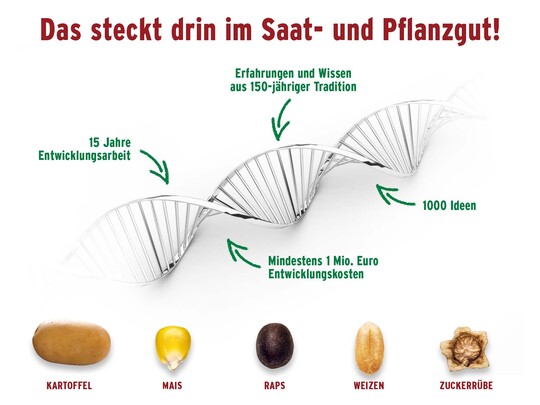 Grafik ber die Hintergrnde von Saat- und Pflanzgut.