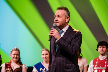 Prof. Klaus Josef Lutz bei der Erffnung des 10. BayWa-Abends auf der Internationalen Grnen Woche. 