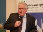 Joachim Hauck vom Ministerium für Ländlichen Raum und Verbraucherschutz (MLR) in Aktion. Der Ministerialdirigent war Hauptredner beim Bauerntag am Samstag, 26. Januar 2019, in Hechingen (Zollernalbkreis).