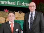 Plädiert für Faktenorientierung und Änderungsbereitschaft – DBV-Generalsekretär Krüsken mit Vorsitzendem Hauser (links).