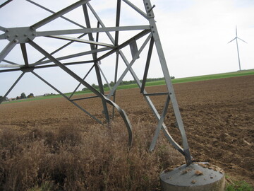 Schaden an Hochspannungsmast
