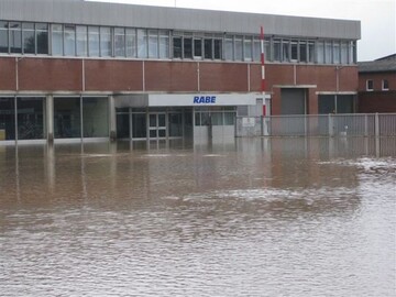 Hochwasser bei Rabe in Bad Essen.