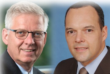 Hermann Bimberg (links) gibt die Geschfte an Patrik Simon ab