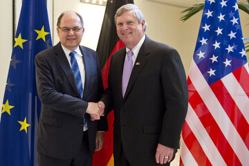 Die beiden Landwirtschaftsminister aus Deutschland und den USA beim Treffen in Berlin.
