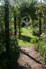 Rosenbogen im Garten von Familie Jauch.