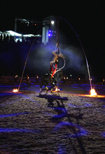 Feuertanz zum Abschluss