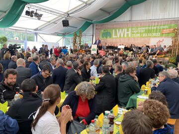 Joachim Rukwied, Prsident des Landesbauernverbandes (LBV), auf dem traditionellen Bauerntag whrend des Landwirtschaftlichen Hauptfestes.
