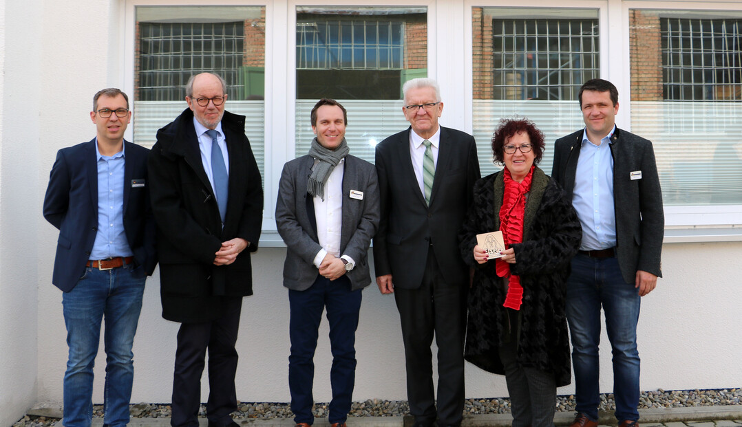 Ministerpräsident Winfried Kretschmann zu Gast beim Laizer Pumpen- und Rührwerkshersteller Eisele.