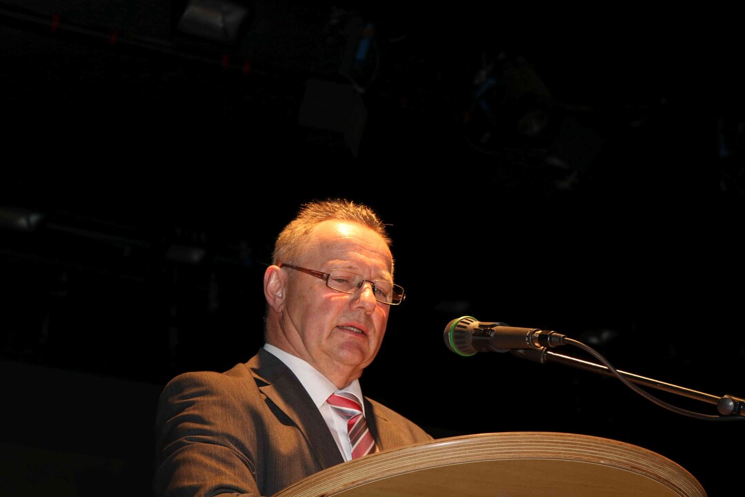 Alois Fahrmeier, Vorsitzender des Bauernverbands Main-Tauber-Kreis, erffnete die Veranstaltung.