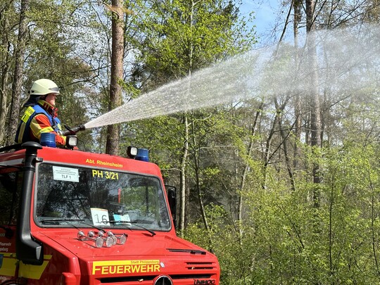 Waldbrandbung im Hardtwald, Kreis Karlsruhe