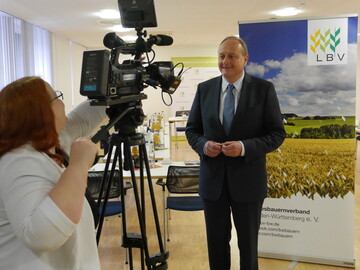LBV-Prsident Joachim Rukwied im TV-Interview