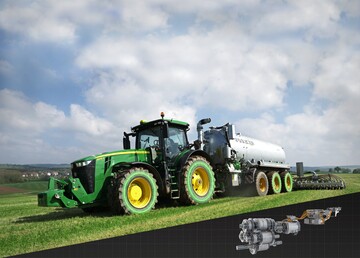 Den Agritechnica Award in Gold gab es fr das eAutoPower Getriebe und intelligentes e8WD System - ein Gemeinschaftsprojekt von John Deere und Joskin. 
