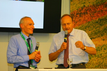 Prsident Joachim Rukwied im Gesprch mit BWagrar-Chefredakteur Dr. Heiner Krehl beim BWagrar-Talk am 29. September 2014 auf dem Landwirtschaftlichen Hauptfest.