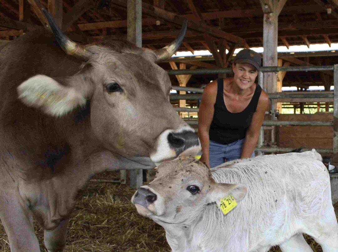 Der hohe Milcheinsatz ist f�r
Mechthild Kn�sel kein Nachteil,
denn er sorge f�r eine fr�he und
gute Entwicklung der Jungiere.