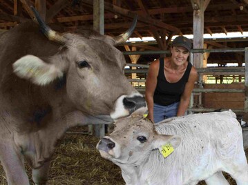 Der hohe Milcheinsatz ist fr
Mechthild Knsel kein Nachteil,
denn er sorge fr eine frhe und
gute Entwicklung der Jungiere.
