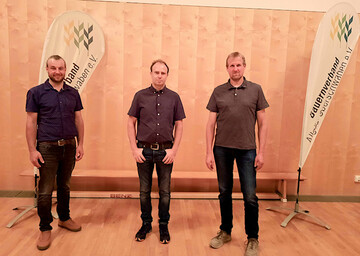  Das neue Vorstandsteam im Bauernverband Allgu-Oberschwaben e.V. (von links) Christoph Stauber, Franz Schnberger und Joachim Kapler. Nicht auf dem Bild ist die neue Stellvertreterin Roswitha Geyer-Fler. 
