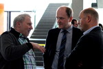 Fachgespräche im Foyer, im Bild Hans Benno Wichert, LBV-Vizepräsident (Mitte) mit Kollegen