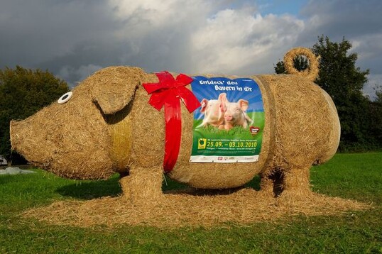 Mit dem riesigen Strohschwein gewann die Landjugend Taldorf die Herzen der Jury.