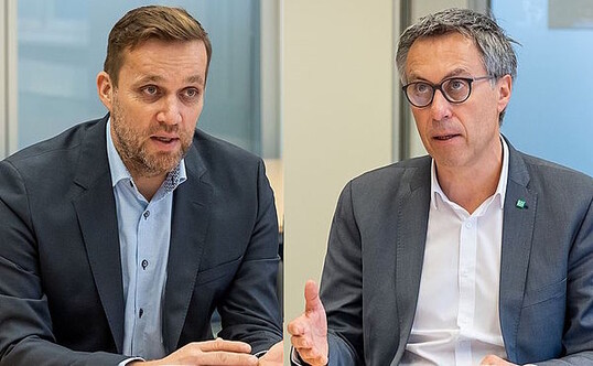 Bauernbund-Prsident Georg Strasser und der Obmann der Geflgelwirtschaft sterreich, Markus Lukas, fordern eine Kontrolloffensive bei Geflgelfleischimporten.